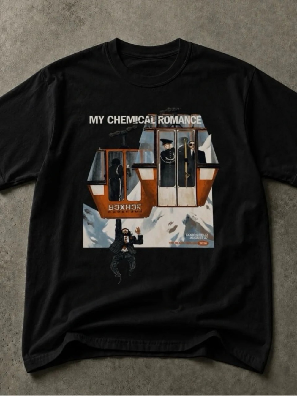 Black My Chemical Romance Cable Car Graphic Tee